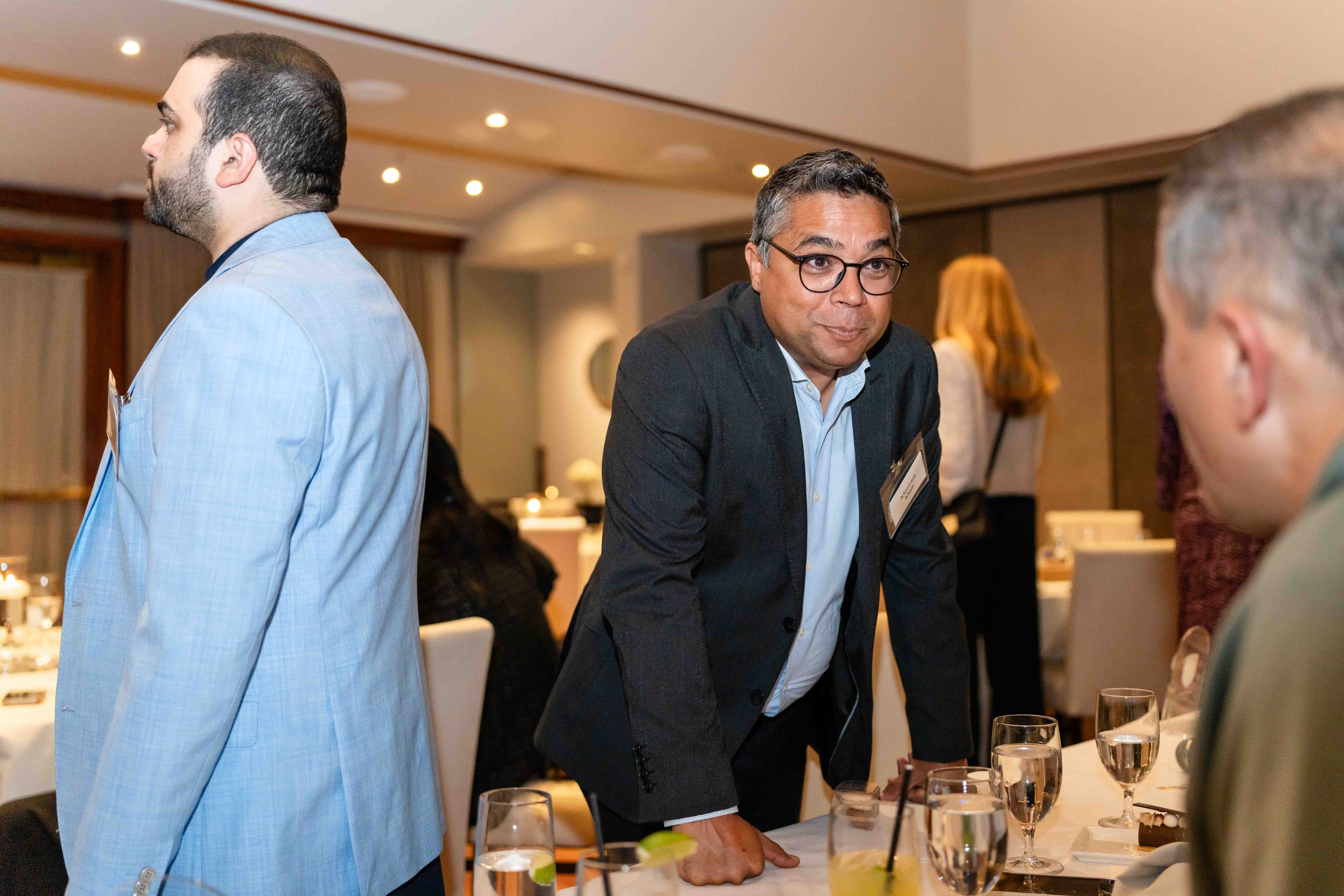 Aureum founder Mohammad in conversation at an intimate dinner
